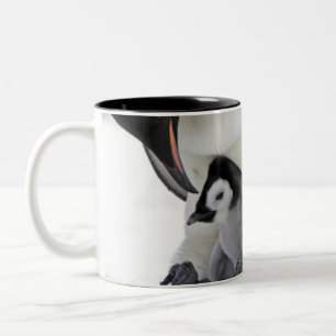 Caneca De Café Em Dois Tons Ilha do monte da neve do pinguim de imperador