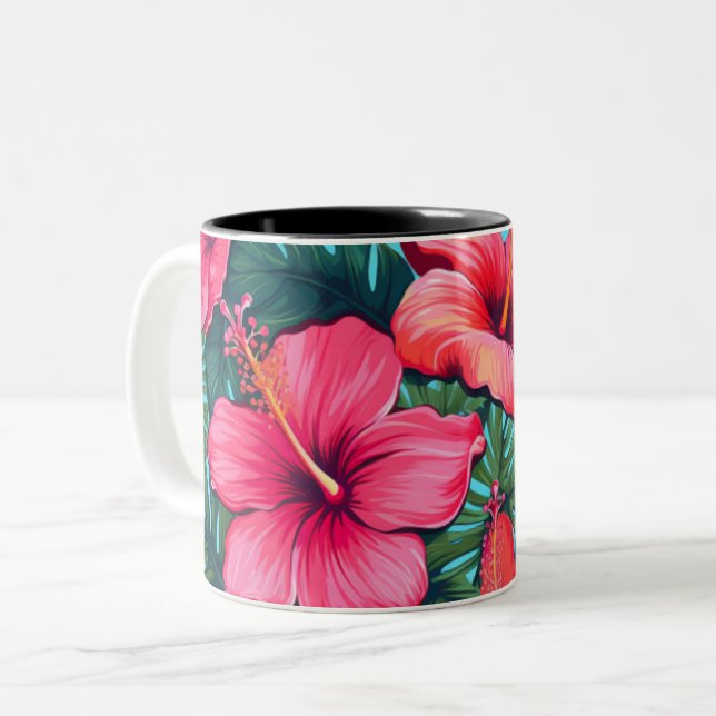 Caneca De Café Em Dois Tons Ilha Hibiscus Coffee Mug (Frente Esquerda)