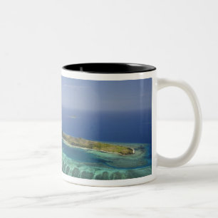 Caneca De Café Em Dois Tons Ilha Mana e recife de coral, Ilhas Mamanuca
