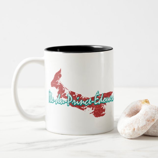Caneca De Café Em Dois Tons Ilha Prince Edward (Com Donut)