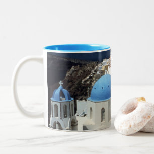 Caneca De Café Em Dois Tons Ilha Santorini Grécia Mug