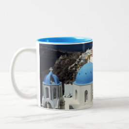 Caneca De Café Em Dois Tons Ilha Santorini Grécia Mug