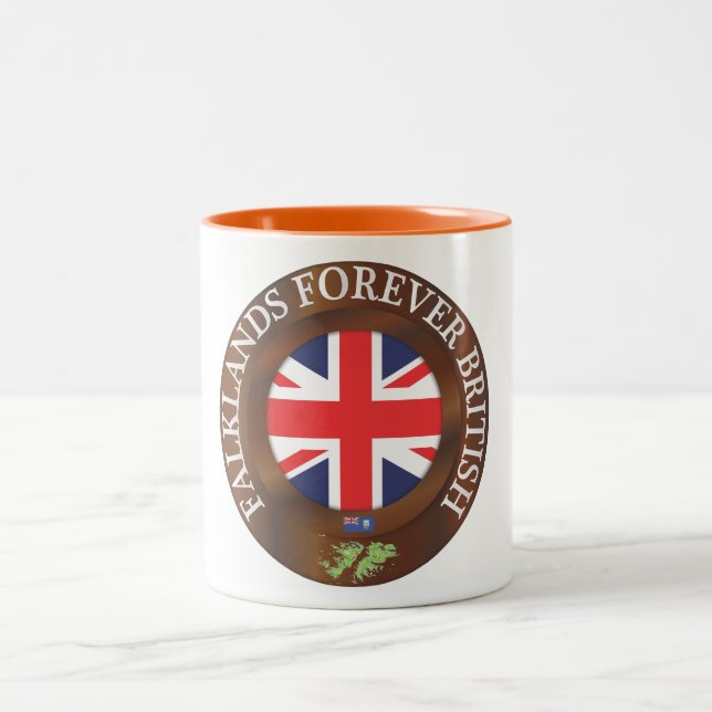 Caneca De Café Em Dois Tons Ilhas Falkland para sempre britânicas (Centro)