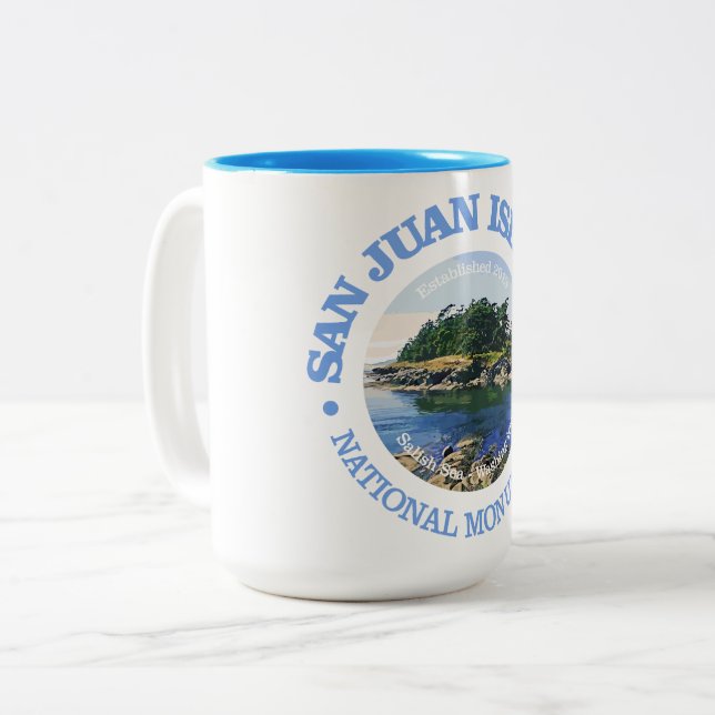 Caneca De Café Em Dois Tons Ilhas San Juan (NM) (Frente Esquerda)