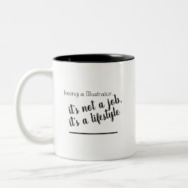 Caneca De Café Em Dois Tons Illustrator Lifestyle Coffee Mug