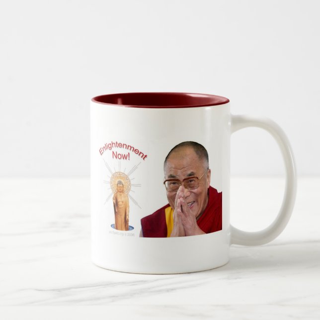Caneca De Café Em Dois Tons Iluminação agora! - Dalai Lama (Direita)