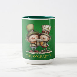 Caneca De Café Em Dois Tons Ilustração Alegre da Festa do Dia de São Patrício