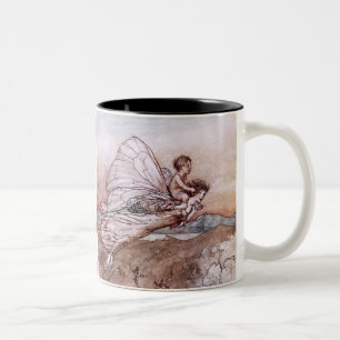 Caneca De Café Em Dois Tons Ilustração Antica Arthur Rackham Fairy