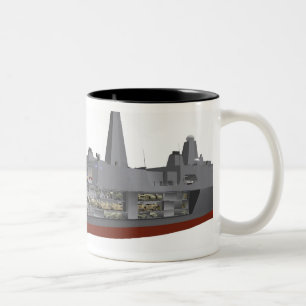 Caneca De Café Em Dois Tons Ilustração cortante