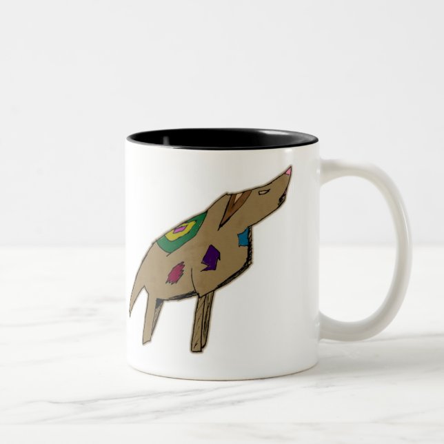 Caneca De Café Em Dois Tons Ilustração de abstrato (Direita)