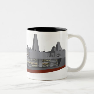 Caneca De Café Em Dois Tons Ilustração de corte