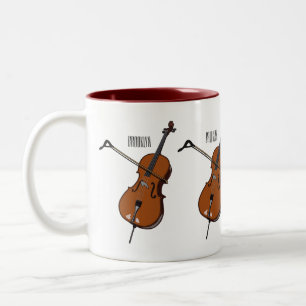 Caneca De Café Em Dois Tons Ilustração de desenho animado Cello