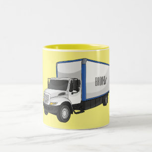 Caneca De Café Em Dois Tons Ilustração de desenho animado de caminhão