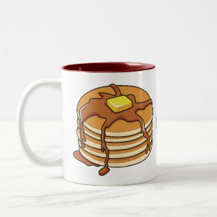 Caneca De Café Em Dois Tons Ilustração de desenho animado de Pancake