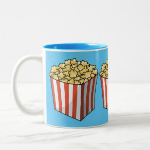 Caneca De Café Em Dois Tons Ilustração de desenho de pipoca