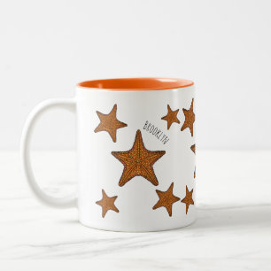 Caneca De Café Em Dois Tons Ilustração de desenho de Starfish