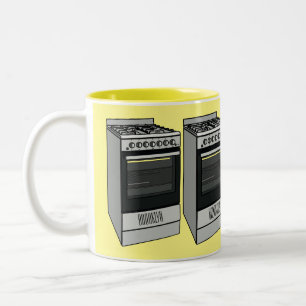 Caneca De Café Em Dois Tons Ilustração de desenho do fogão elétrico