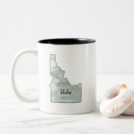 Caneca De Café Em Dois Tons Ilustração de Estado Idaho