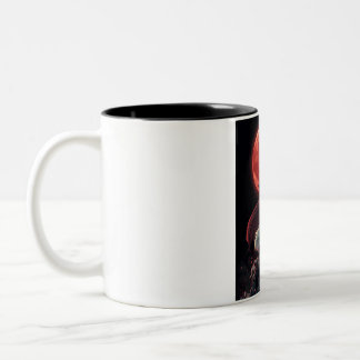 Caneca De Café Em Dois Tons Ilustração de Guerreiro Fantasia Japonês