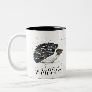 Caneca De Café Em Dois Tons Ilustração de pintura de porco selvagem