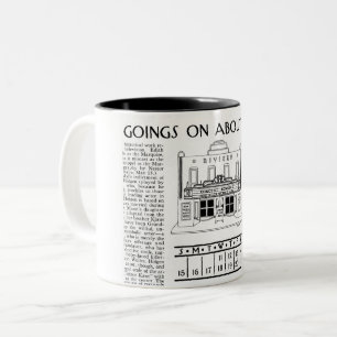 Caneca De Café Em Dois Tons Ilustração de Teatro