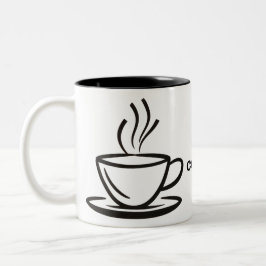 Caneca De Café Em Dois Tons Ilustração do café.