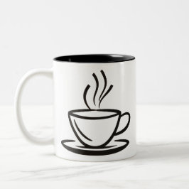 Caneca De Café Em Dois Tons Ilustração do café. II