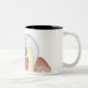 Caneca De Café Em Dois Tons Ilustração do enchimento dental