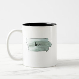 Caneca De Café Em Dois Tons Ilustração do Estado de Iowa