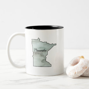 Caneca De Café Em Dois Tons Ilustração do Estado de Minnesota
