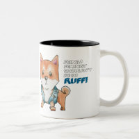Ilustração feminista bonito do cão de Shiba Inu