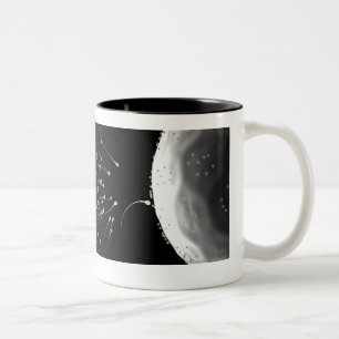 Caneca De Café Em Dois Tons Ilustração preto e branco da fecundação