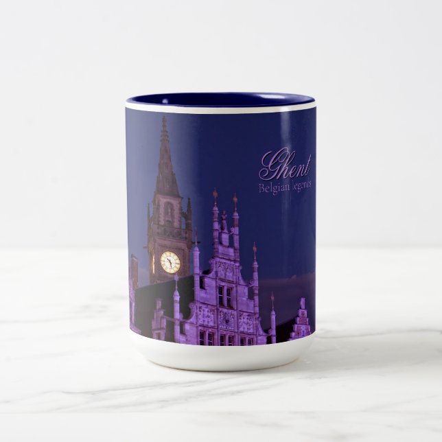 Caneca De Café Em Dois Tons Ímã de Foto Flexível (Centro)