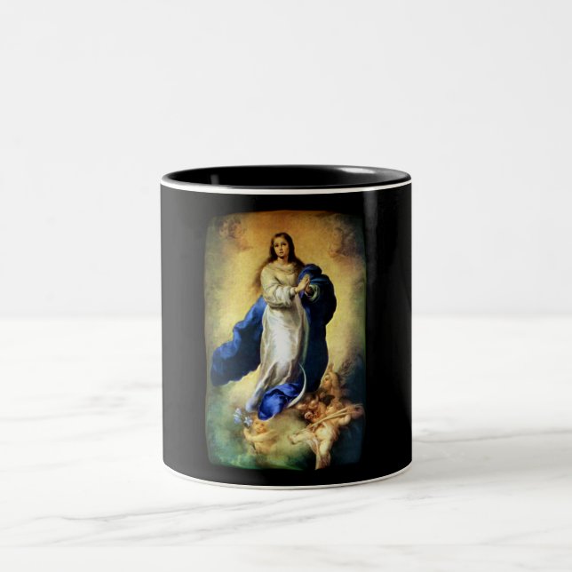 Caneca De Café Em Dois Tons Imaculada Concepção da Virgem Maria - Murillo (Centro)