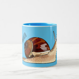 Caneca De Café Em Dois Tons Imagem de desenho em caracol