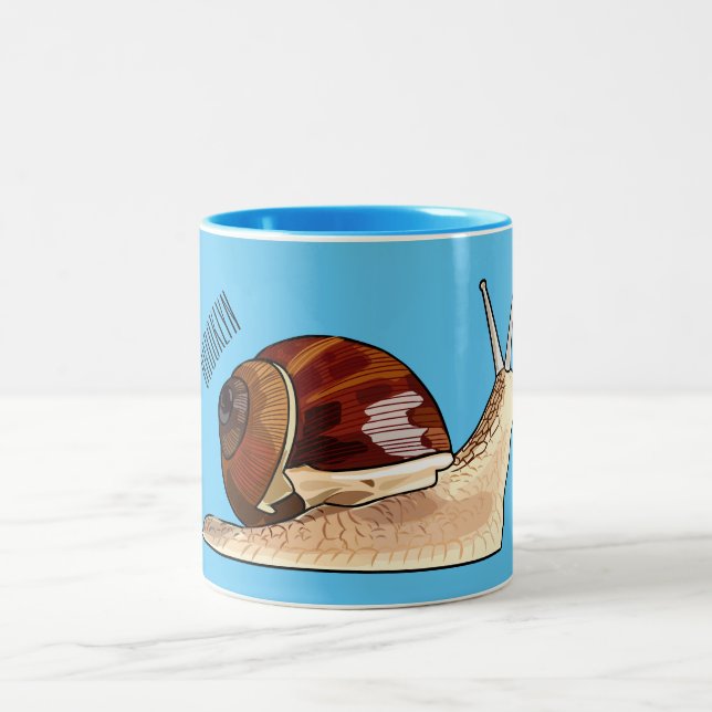 Caneca De Café Em Dois Tons Imagem de desenho em caracol (Centro)