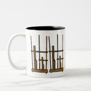 Caneca De Café Em Dois Tons Imagem de desenhos angklung