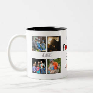 Caneca De Café Em Dois Tons Imagem e texto personalizados do dia de os pais FE