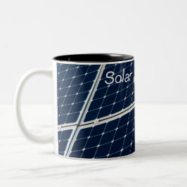Caneca De Café Em Dois Tons Imagem engraçada de um painel de energia solar