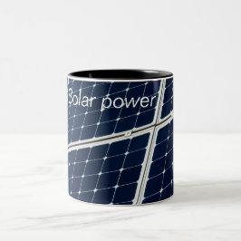 Caneca De Café Em Dois Tons Imagem engraçada de um painel de energia solar