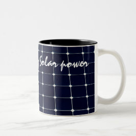 Caneca De Café Em Dois Tons Imagem engraçada de um painel de energia solar