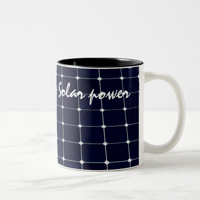 Caneca De Café Em Dois Tons Imagem engraçada de um painel de energia solar (Direita)