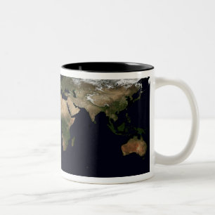 Caneca De Café Em Dois Tons Imagem global de nosso mundo