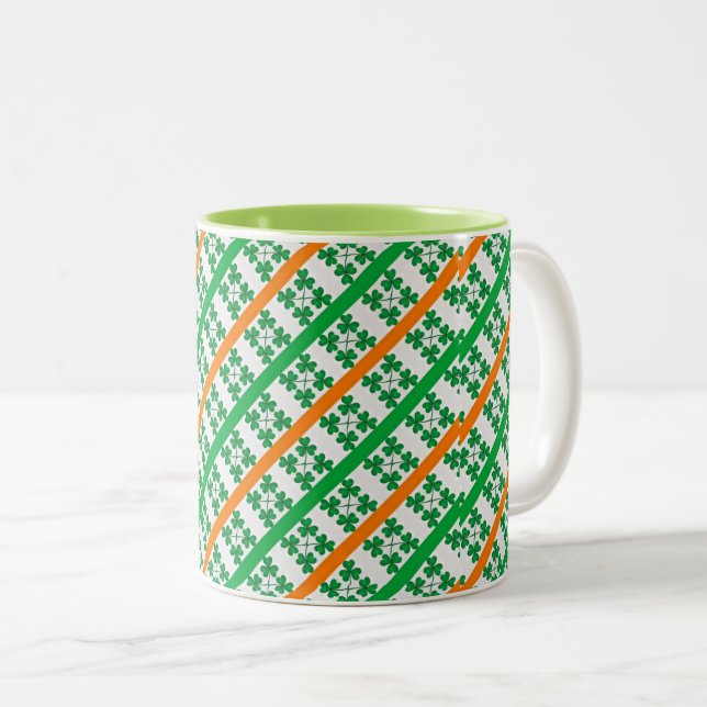 Caneca De Café Em Dois Tons Imagem irlandesa para a caneca de dois tons (Frente Esquerda)