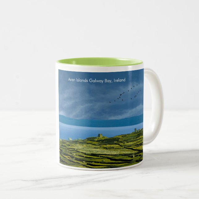 Caneca De Café Em Dois Tons Imagem irlandesa para a caneca de dois tons (Frente Esquerda)