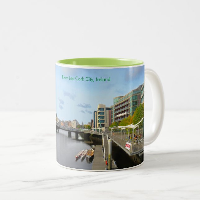 Caneca De Café Em Dois Tons Imagem irlandesa para a caneca de dois tons (Frente Esquerda)