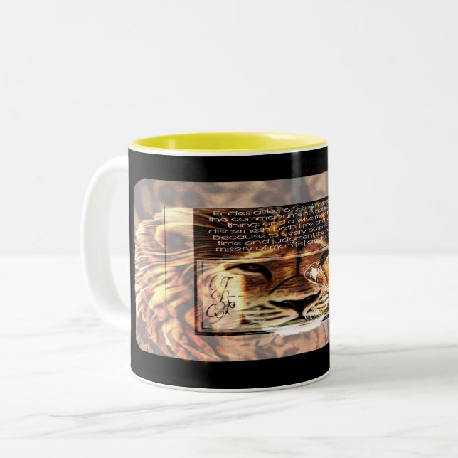 Caneca De Café Em Dois Tons Imagens de Escritura 01 (Frente Esquerda)