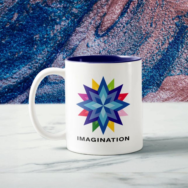 Caneca De Café Em Dois Tons Imagine Star (Criador carregado)