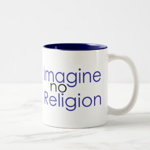 Caneca De Café Em Dois Tons Imaginem nenhuma religião