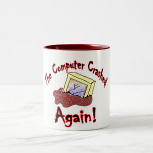 Caneca De Café Em Dois Tons Impacto do computador